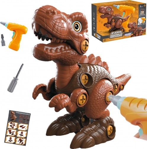 Stavebnica dinosaurus T‑Rex na montáž s vŕtačkou 31 ks WOOPIE