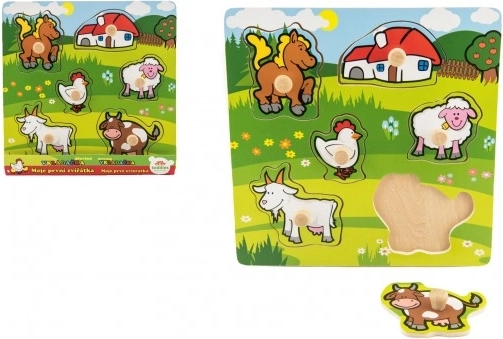 Drevená vkladačka Farma pre deti