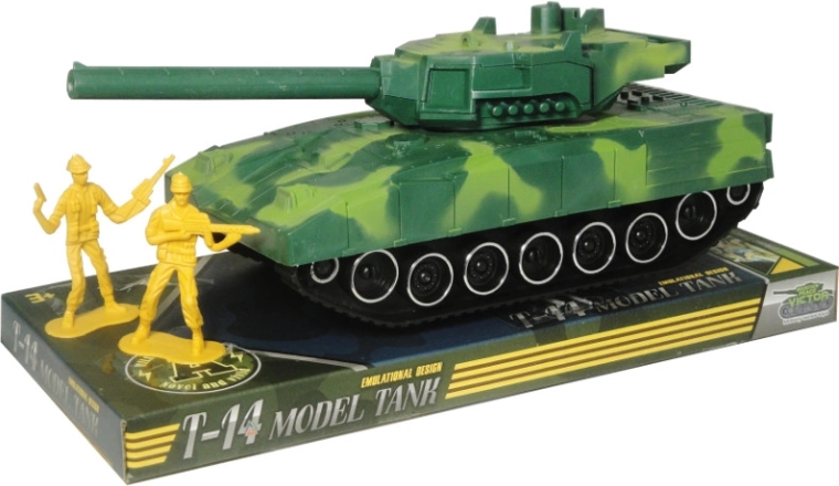 Tank s trecím pohonom a figúrkami vojakov
