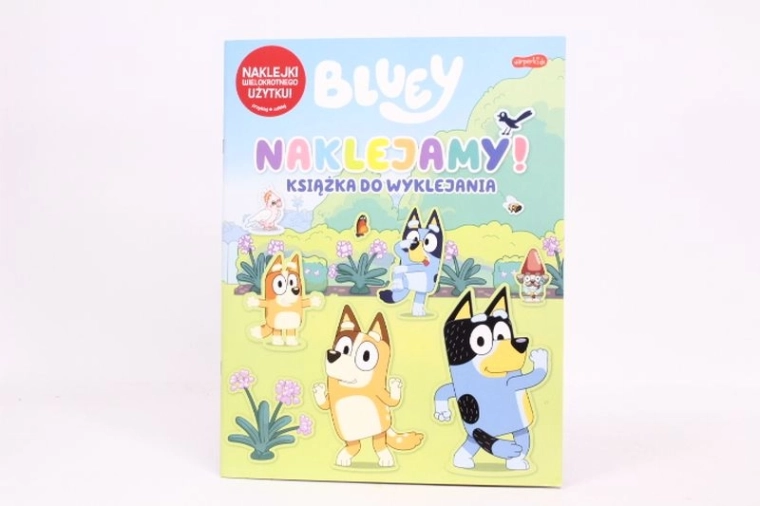 Bluey kniha so znovupoužiteľnými samolepkami