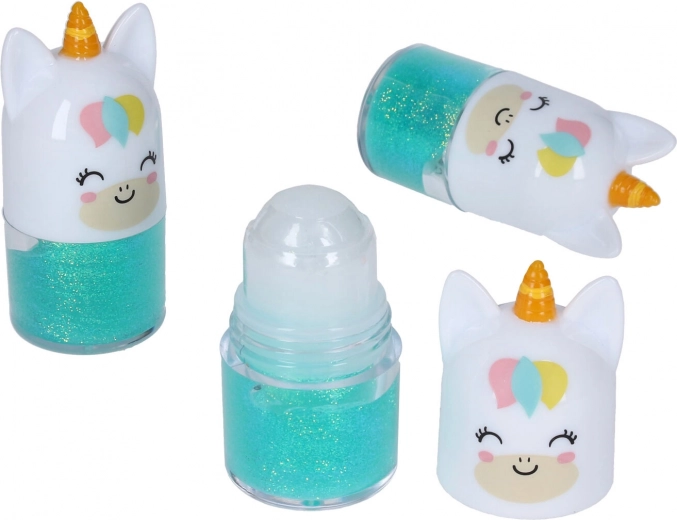 Trblietavý roll-on na telo a tvár modrý Martinelia