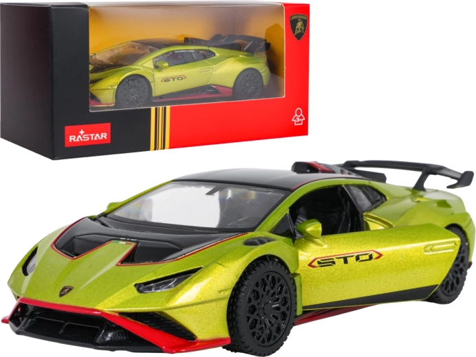Kovový model Lamborghini Huracán STO RASTAR v mierke 1:43 – Zelená
