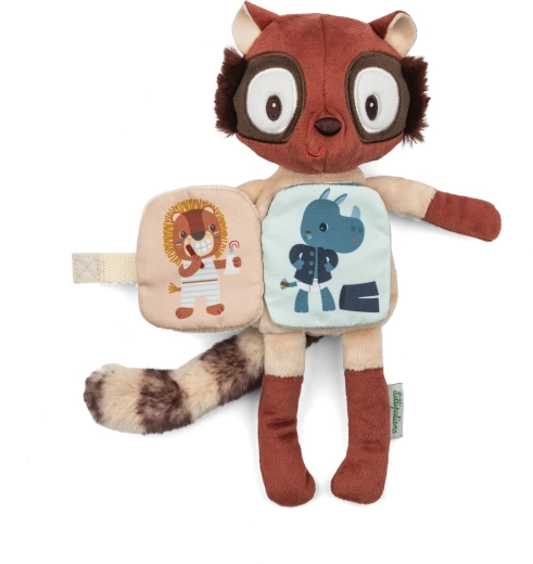 Lilliputiens plyšový lemur Elvis s látkovou knižkou a svietiacimi prvkami