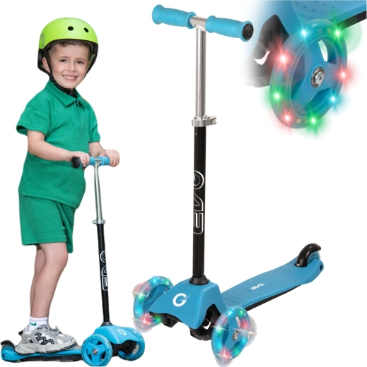 EVO detská trojkolesová kolobežka Light Up Mini Cruiser modrá