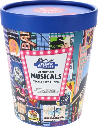 Puzzle Ridley’s Games Bucket List: 50 muzikálov, ktoré musíte vidieť (1000 dielikov)
