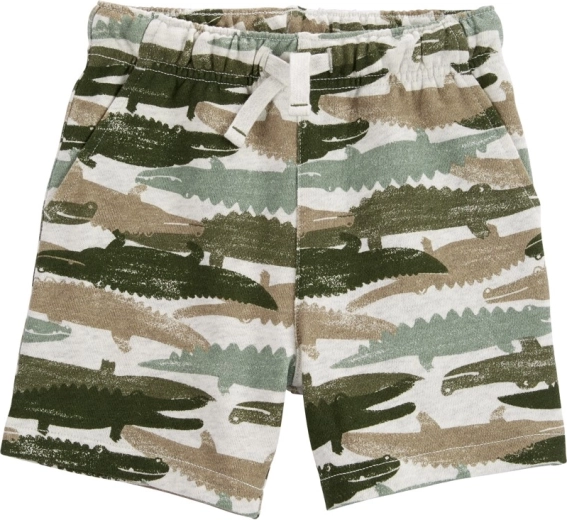 Bavlnené kraťasy Carter's green aligators pre chlapca – 6 m
