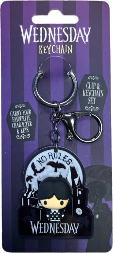 Akr yl o vá kľúčenka WEDNESDAY s kovovým pútkom