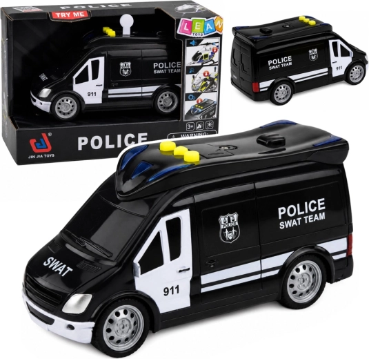 Policajná dodávka SWAT so svetlami a zvukmi 1:32 - 1 kus