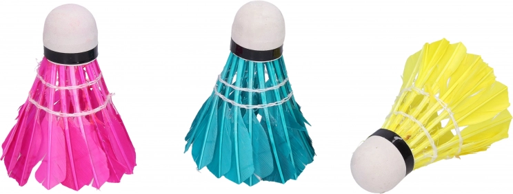 Farebné košíčky na badminton, 3 ks