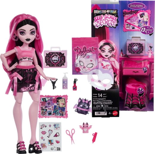 Monster High Draculaura bábika s doplnkami Self-Scare Secrets