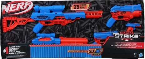 Nerf Alpha Strike Ultimate Mission Pack – sada 5 blasterov a 30 šípok