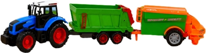 Traktor s poľnohospodárskymi strojmi
