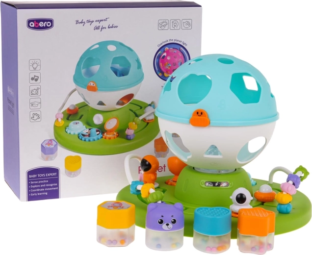 Interaktívny triediaci box so svetlami a zvukmi – Modrá