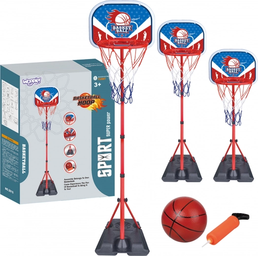WOOPIE detský basketbalový kôš s nastaviteľnou výškou 90–170 cm + loptou