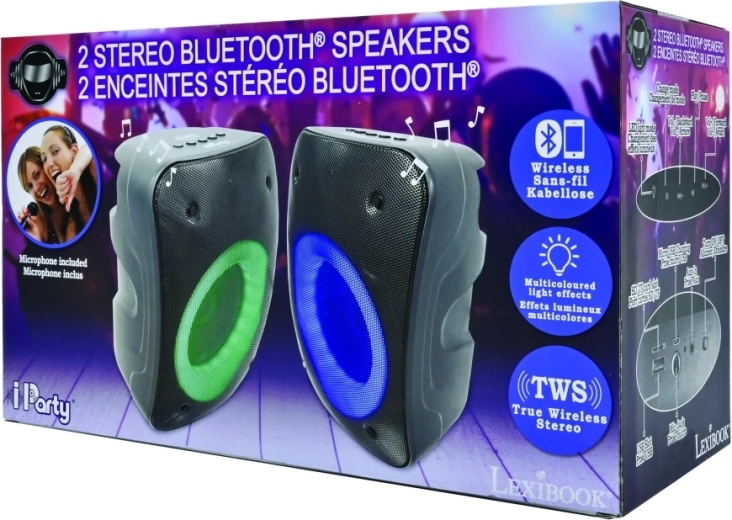 Lexibook iParty sada prenosných Bluetooth reproduktorov s mikrofónom