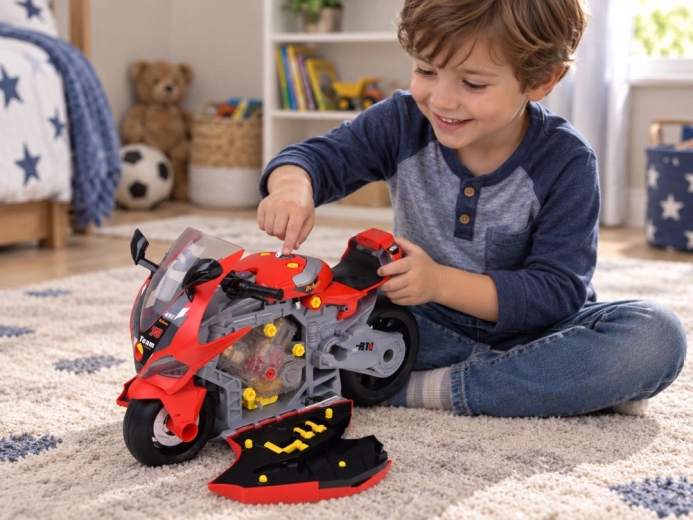 Vyberateľný motor s pohyblivými časťami