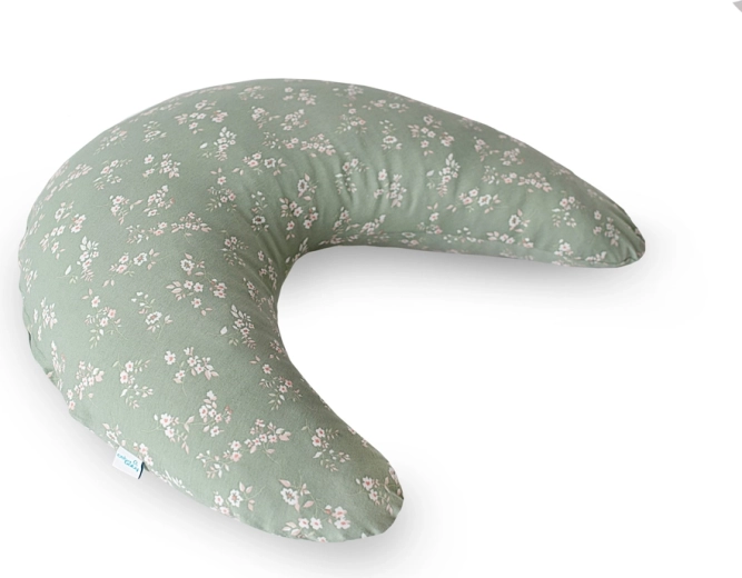 Dojčiaci a tehotenský vankúš Huggy z džerseja Green Meadow 150 × 60 × 37