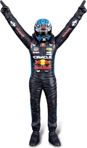 Figúrka jazdca Max Verstappen v majstrovskej póze