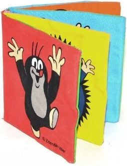 Textilná šuštiaca rozkladacia knižka KRTKO 10 × 10 cm