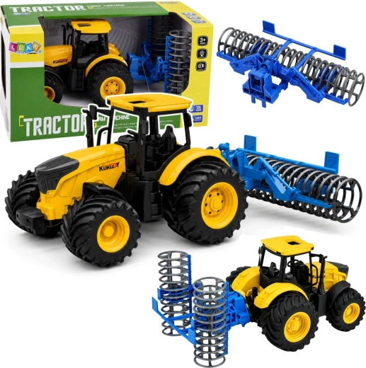 Detský farmársky traktor s kultivačným valcom 1:24 so svetlami a zvukmi