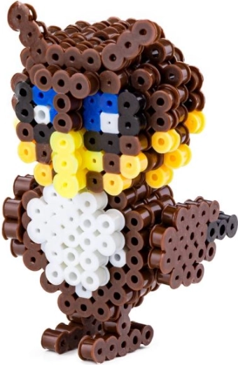 3D figúrka sovy zo zažehľovacích korálok