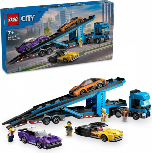 LEGO® City 60408 Kamión na prepravu áut so športiakmi
