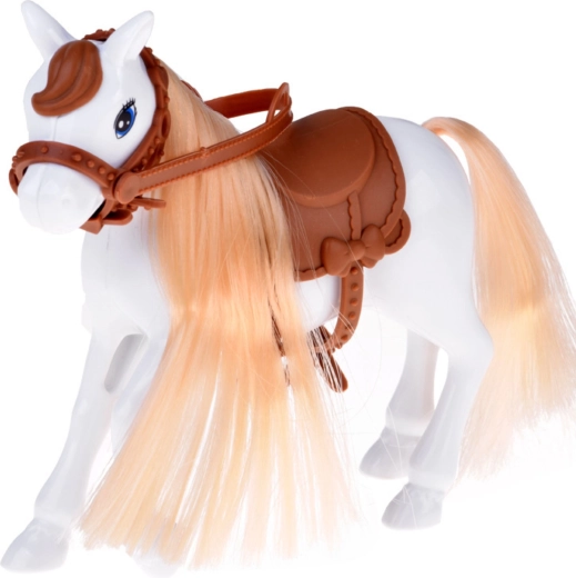 Kôň so sedlom a uzdičkou