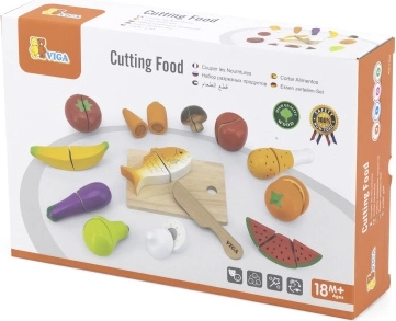 VIGA drevená sada potravín na krájanie
