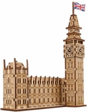Ugears 3D drevené mechanické puzzle Big Ben