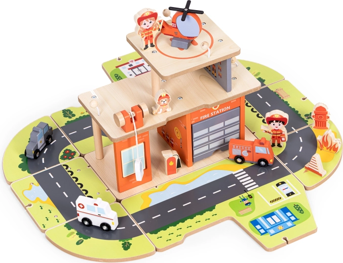 Dvojpodlažná stanica s heliportom