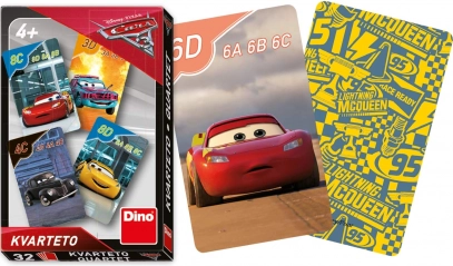 Dino hracie kvarteto karty s motívom Cars 3