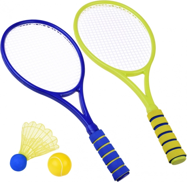 Sada na bedminton a tenis s penovou loptičkou a košíčkom