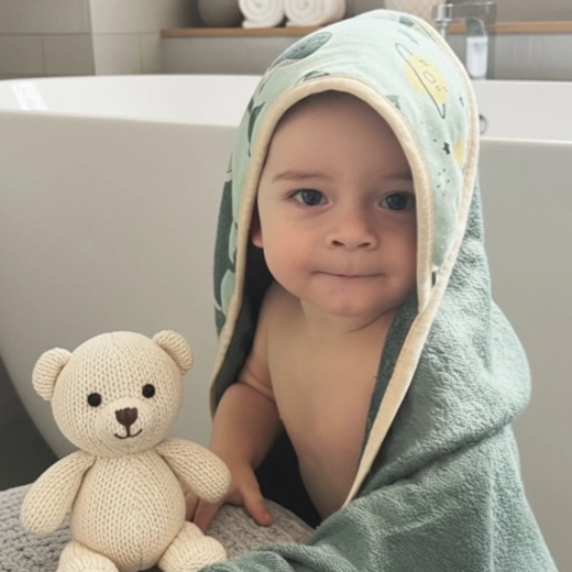Kapucňa pre teplo a pohodlie po kúpeli