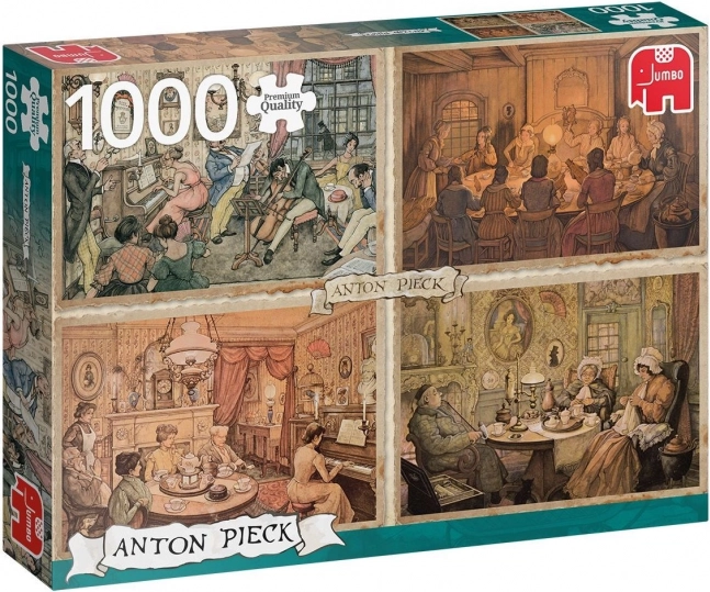 Puzzle Stretnutie v obývacej izbe 1000 Kusov
