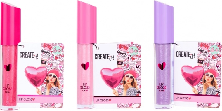 Lesk na pery CREATE IT! Heart – sada 3 odtieňov