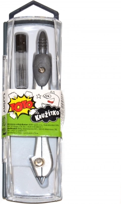 Školský kovový kružidlo so sadou náhradných tuh