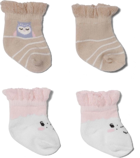 BABY born ponožky ovečka a sova (2 páry) pre bábiky 43 cm