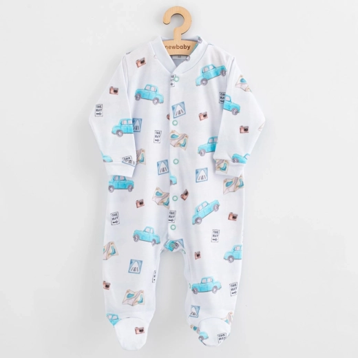 Dojčenský overal New Baby Classic II s autíčkami, veľ. 62 (3 – 6 mesiacov)