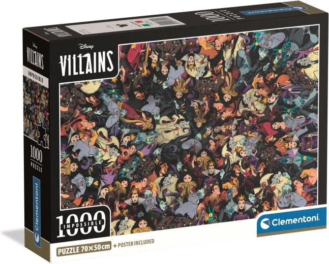 Puzzle CLEMENTONI Impossible Disney Villains 1000 dielikov