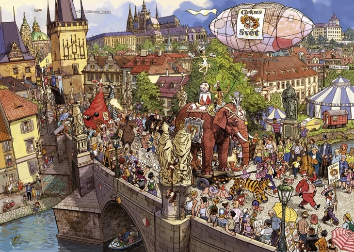 Puzzle Pouličný sprievod 2000 dielikov