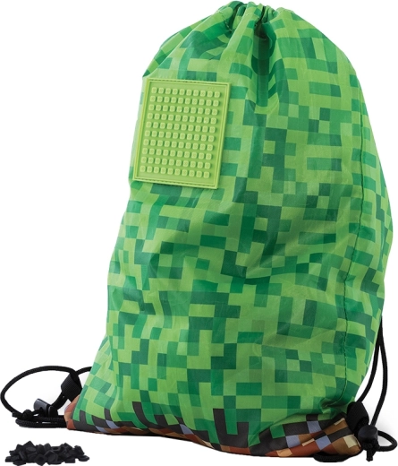 PIXIE CREW vak na chrbát Minecraft zeleno-hnedý