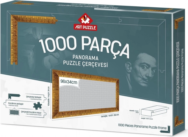 Rám na puzzle 96x34cm zlatý