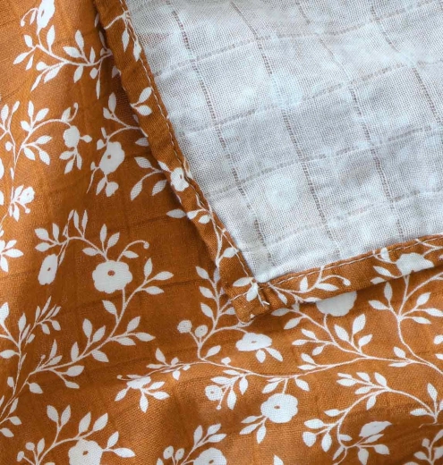 Mušelínové plienky blossom 2 ks – Karamel