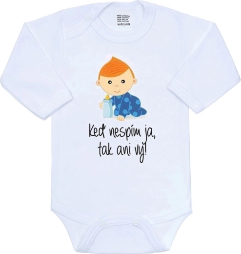 New Baby body s potlačou Keď nespím ja, tak ani vy