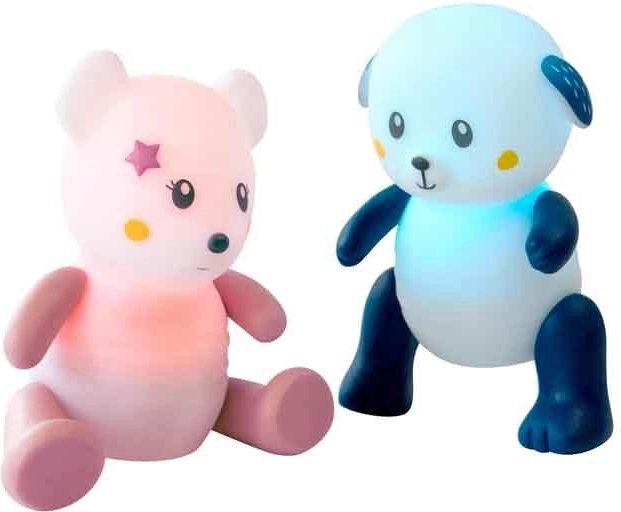 Pabobo LED nočné svetielko Lumilove Rainbow psík modrý