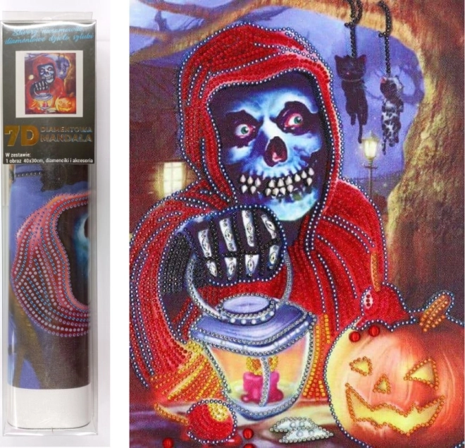 diamantové maľovanie 7D halloween 30 × 40 cm