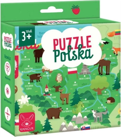 Puzzle mapa Poľska pre deti 3+