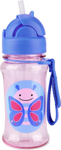 Skip Hop Zoo tritanová fľaša so slamkou 355 ml Motýlik