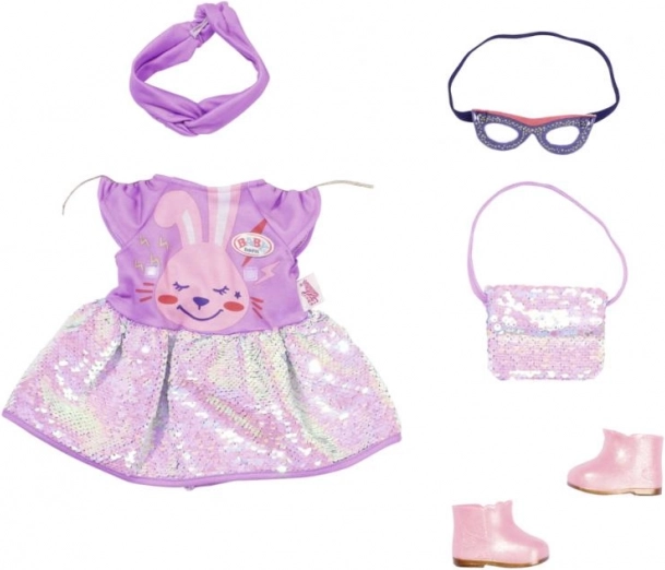 Baby Born šaty k 43cm bábike - Set na narodeninovú oslavu