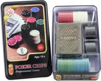 Pokerová sada v plechovej dóze